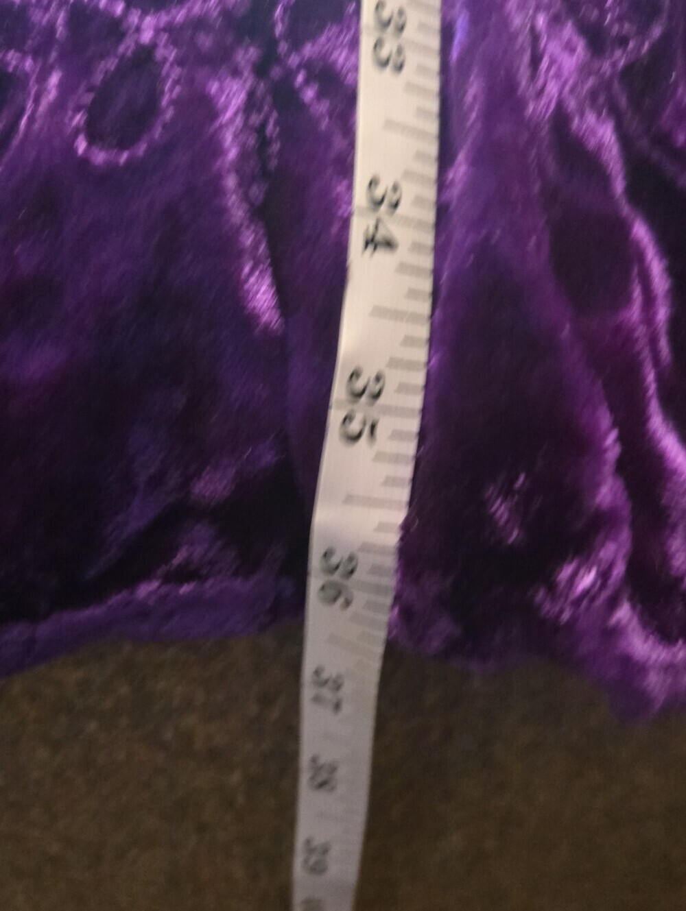 Vintage Mamta Tiered Skirt And Top Size Large (One Size) Purple Velvet Like - Picture 7 of 16